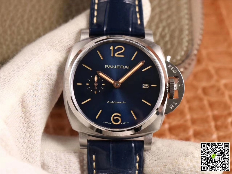 Best Replica Panerai Replica Luminor Due PAM00927 1:1 Best Edition VS Factory Blue Dial Swiss P9000 - Colareps
