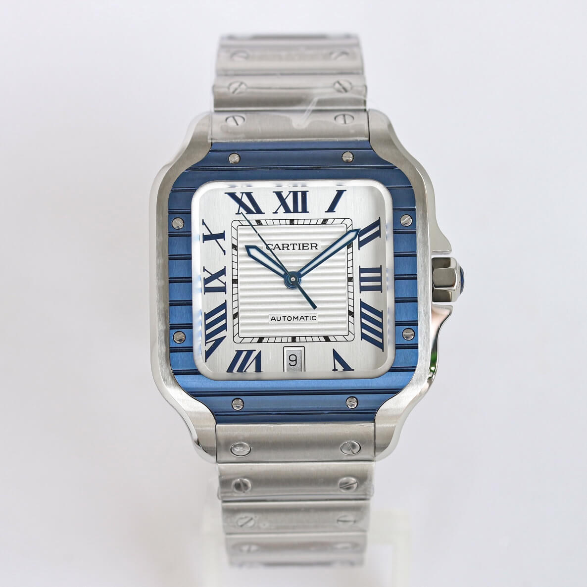 Best Replica Cartier Watch Rep Santos 1:1 Best Edition GF Factory Stainless Steel Strap - Colareps