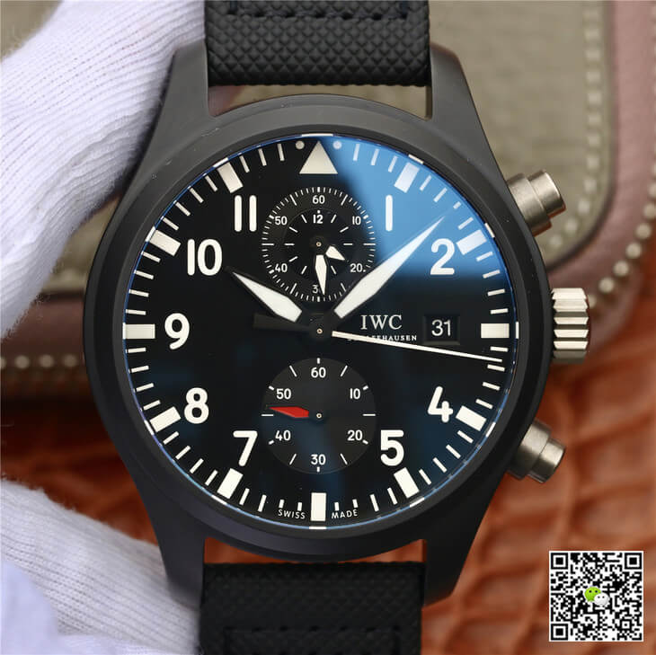 Best Replica Replica IWC Pilot TOP GUN IW389001 1:1 Best Edition ZF Factory Black Dial - Colareps