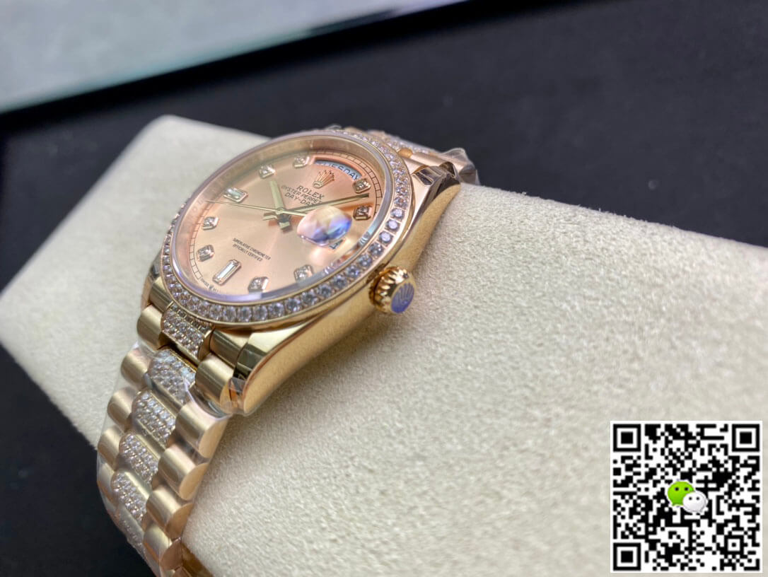 Best Replica Replica Rolex Day Date M128345RBR-0020 1:1 Best Edition EW Factory Rose Gold Dial - Colareps