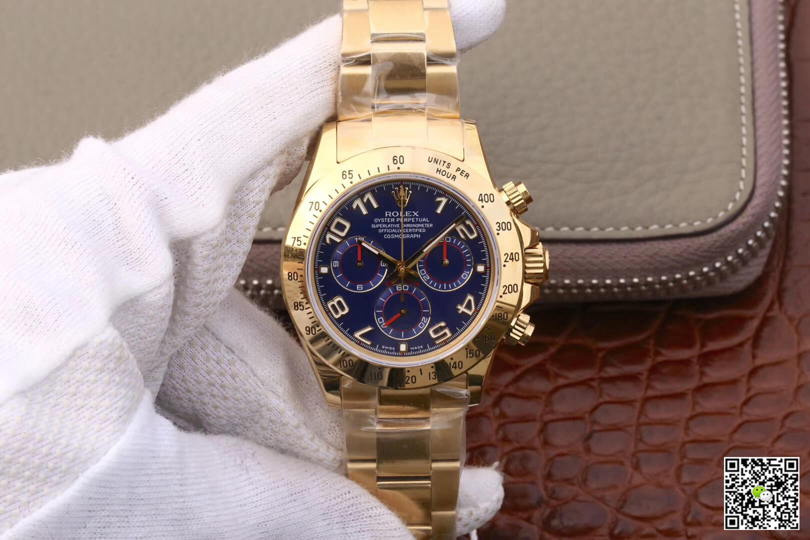 Best Replica Replica Rolex Daytona Cosmograph 116528 1:1 Best Edition JH Factory Yellow Gold Blue Dial - Colareps