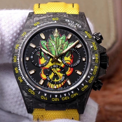 Best Replica Rolex Daytona Replica Cosmos Color Skull 1:1 Best Edition WWF Factory Swiss ETA7750 - Colareps