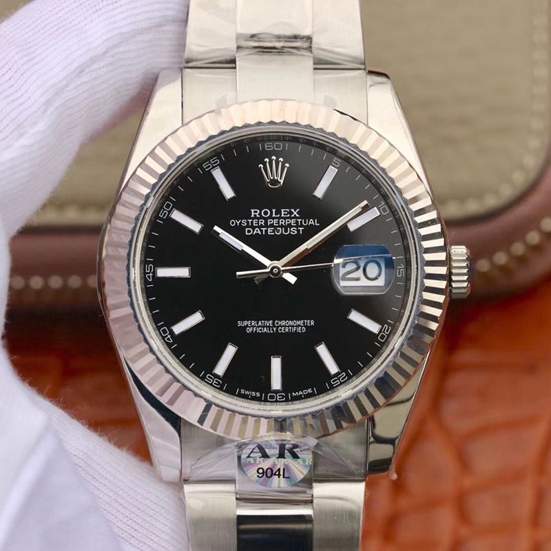 Best Replica Replica Rolex Datejust 126334 41mm Men Watches 1:1 Best Edition Black Dial - Colareps