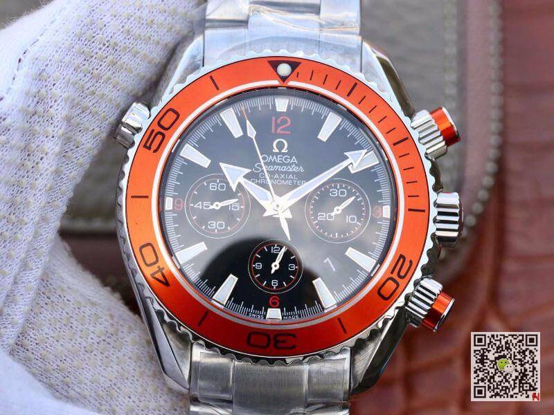 Best Replica Replica Omega Seamaster Planet Ocean 232.30.46.51.01.002 1:1 Best Edition Swiss ETA7750 Black Dial with orange marker - Colareps