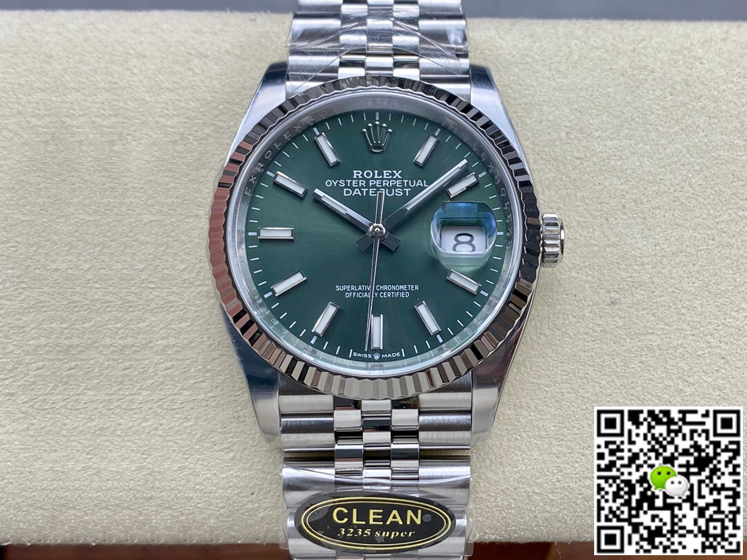 Best Replica Replica Rolex Datejust M126234-0051 36MM 1:1 Best Edition Clean Factory Green Dial - Colareps