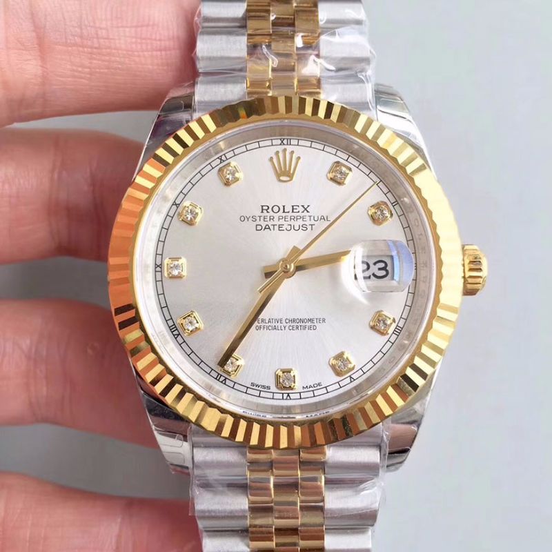 Best Replica Replica Rolex Datejust 41 126333 Silver Dial 1:1 Best Edition Stainless Steel 410L and 18K Yellow Gold Bracelet - Colareps