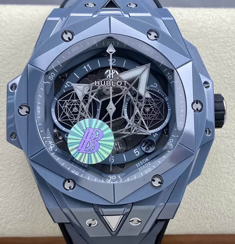 Best Replica Replica Hublot Big Bang Sang Bleu II 418.FX.8007.RX.MXM21 1:1 Best Edition BB Factory Gray Ceramic - Colareps