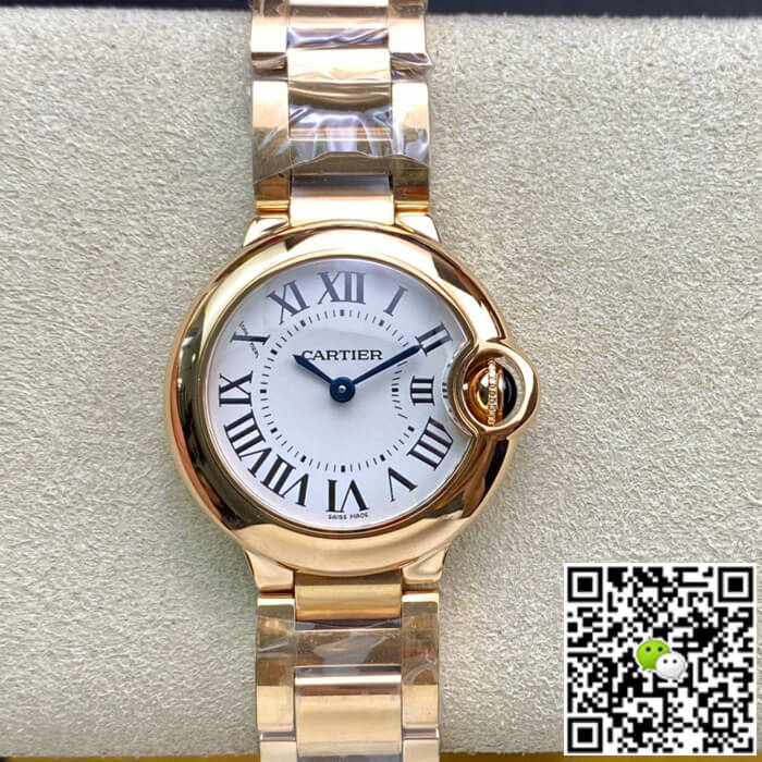 Best Replica Replica Ballon Bleu De Cartier 28MM WGBB0007 1:1 Best Edition V6 Factory White Dial - Colareps