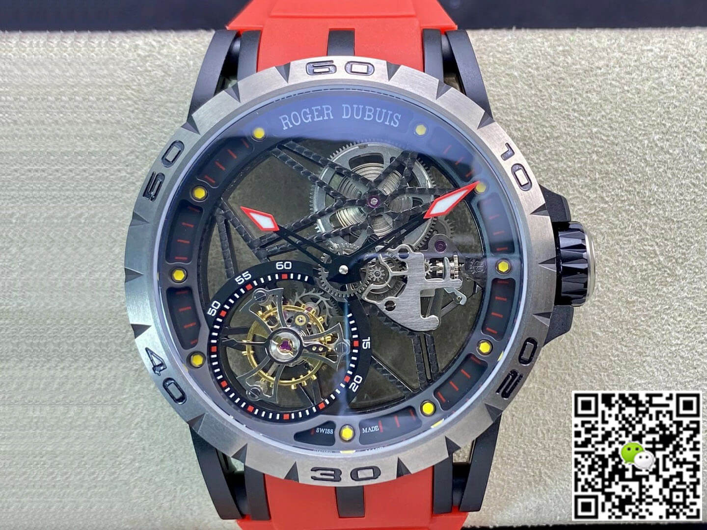 Best Replica Replica Roger Dubuis Excalibur RDDBEX0549 1:1 Best Edition BBR Factory Tourbillon Skeleton Dial - Colareps