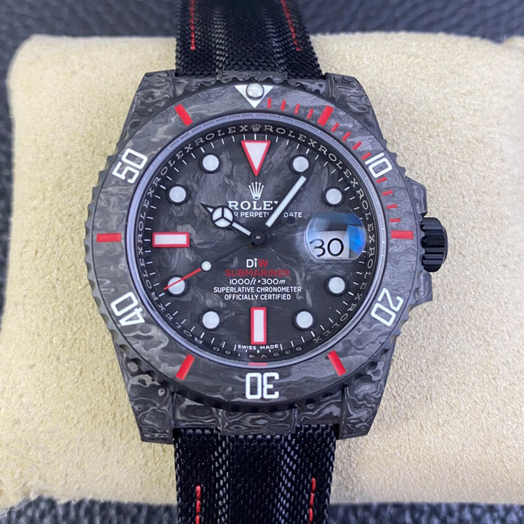 Best Replica Replica Rolex Submariner 1:1 Best Edition VS Factory DIW Carbon Fiber Nylon Velcro Strap - Colareps