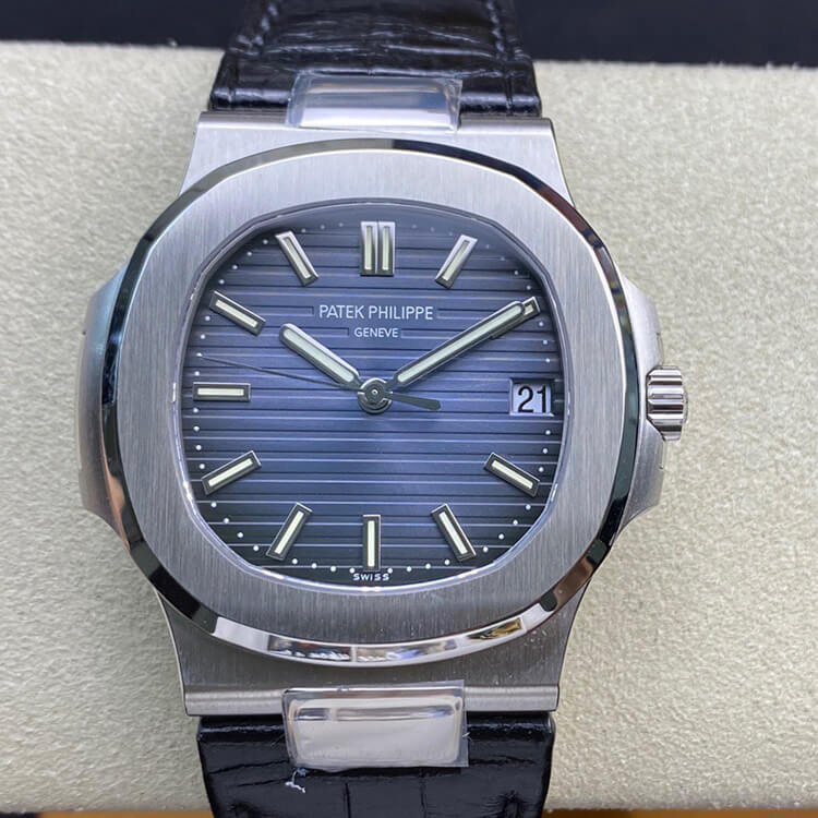 Best Replica Replica Patek Philippe Nautilus 5711 1:1 Best Edition 3K Factory Blue Dial Cowhide Strap - Colareps
