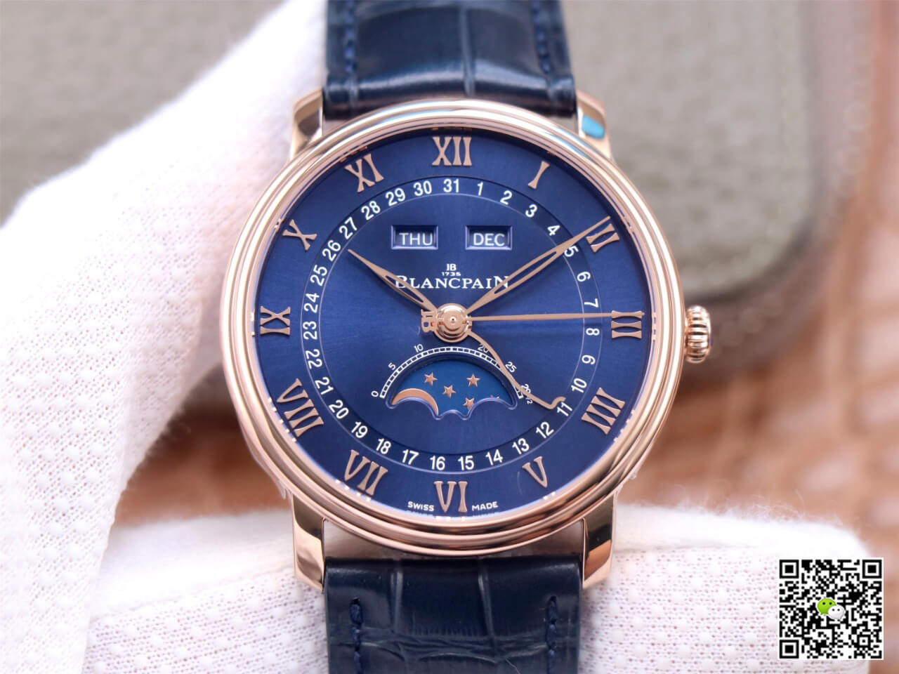 Best Replica Replica Blancpain Villeret 6654-3640-55 1:1 Best Edition OM Factory V3 Rose Gold - Colareps