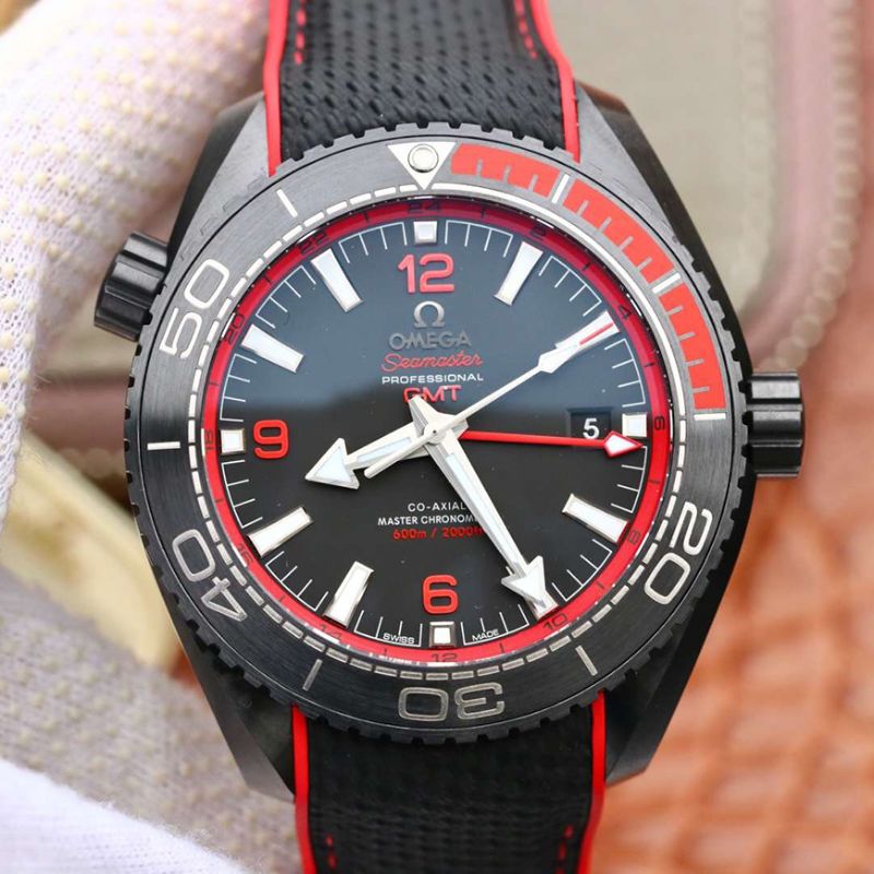 Best Replica Replica Omega Seamaster Planet Ocean 215.92.46.22.01.003 VS Factory 1:1 Best Edition Swiss ETA8906 Black Nylon Strap - Colareps