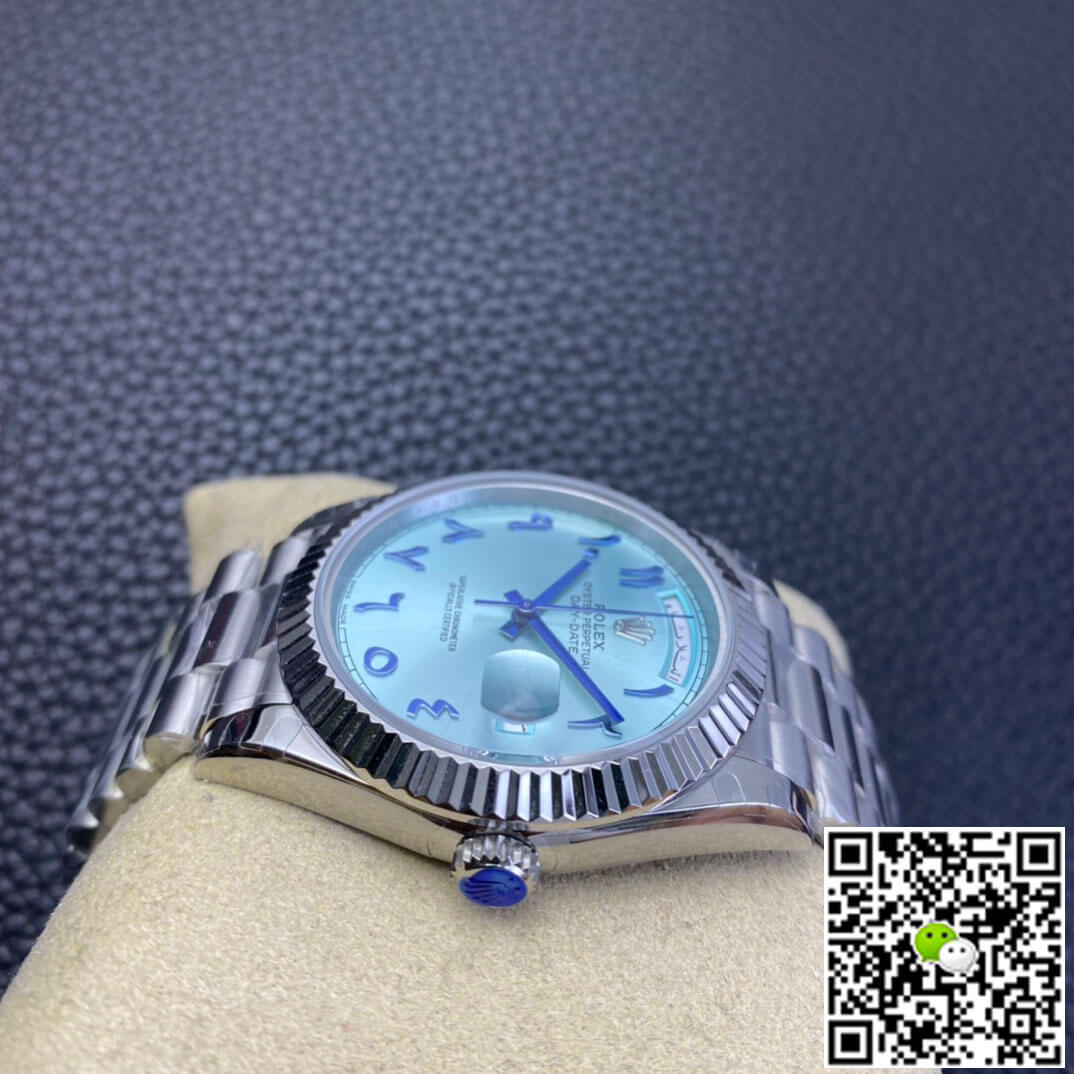 Best Replica Replica Rolex Day Date 1:1 Best Edition BP Factory Middle East Custom Ice Blue Dial - Colareps