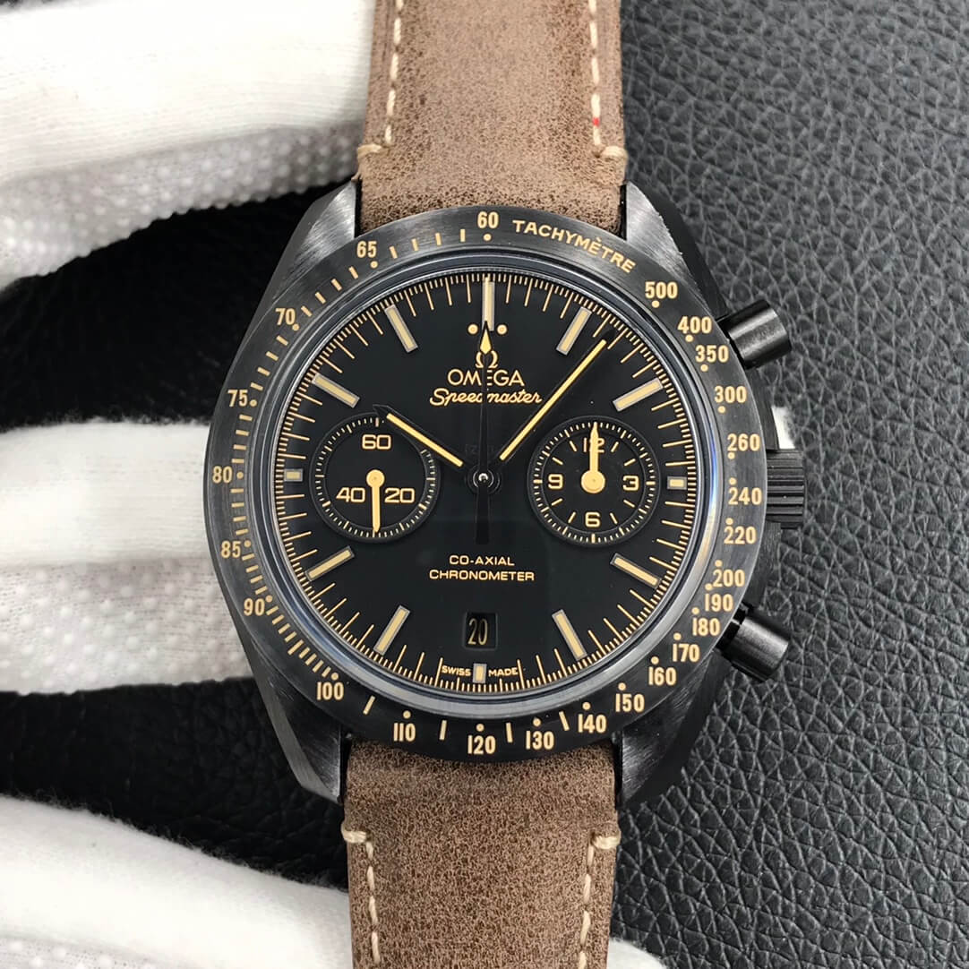 Best Replica OMEGA Replica Speedmaster 311.92.44.51.01.006 1:1 Best Edition OM Factory V2 Dark Side Of The Moon Black Ceramic - Colareps