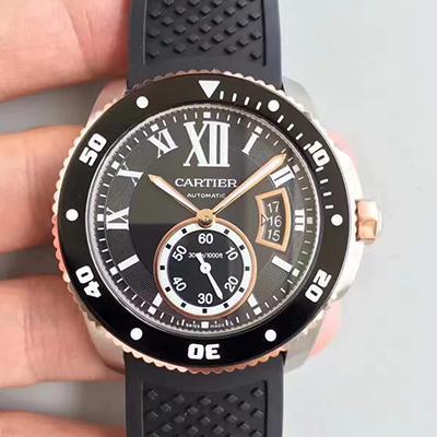 Best Replica Replica Calibre De Cartier Diver CRW7100055 JF Factory 1:1 Best Edition Swiss ETA9015 - Colareps