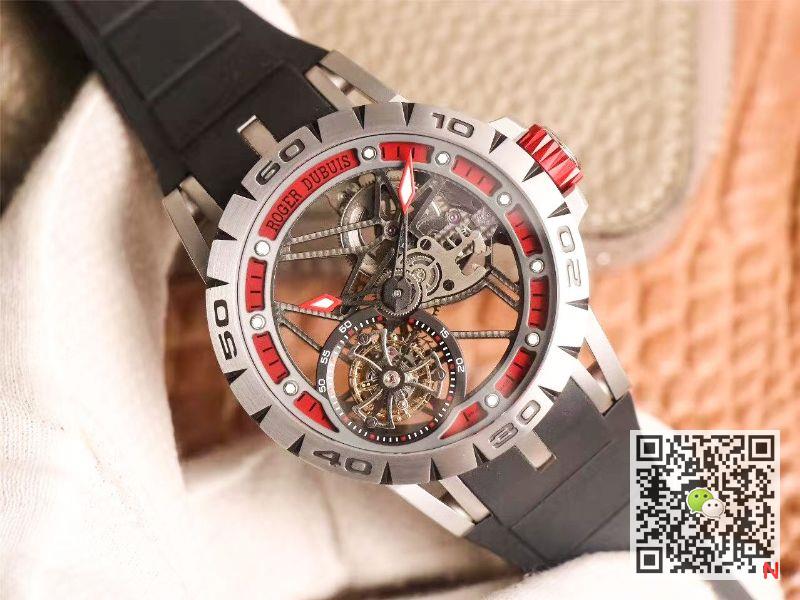 Best Replica Replica Roger Dubuis Excalibur Spidr (king series) RDDBEX0622 Tourbillon JB Factory 1:1 Best Edition red skeleton dial Swiss RD505SQ - Colareps