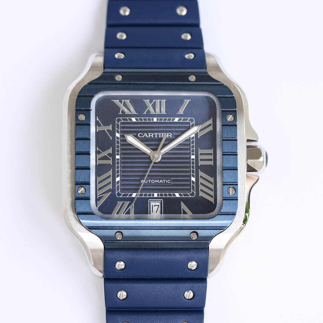 Best Replica Cartier Watch Rep Santos 1:1 Best Edition GF Factory Blue Dial - Colareps