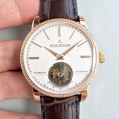 Best Replica Replica Jaeger-LeCoultre Master Ultra Thin Tourbillon Q1322410 Mechanical Watches 1:1 Best Edition Swiss Tourbillon Beige Dial - Colareps