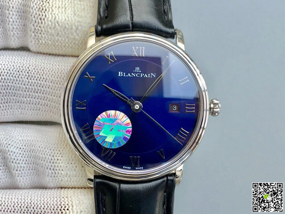 Best Replica Replica Blancpain Villeret 6551-1127-55B 1:1 Best Edition ZF Factory Blue Dial - Colareps