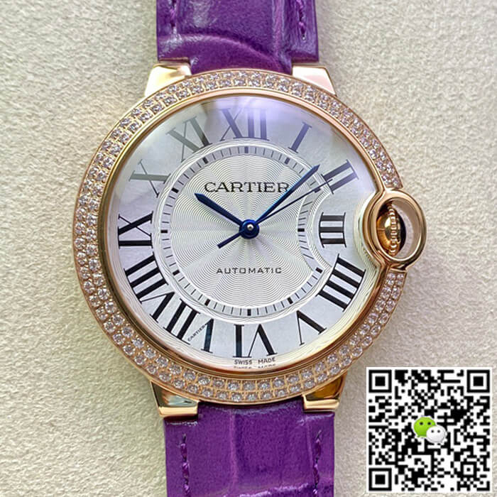 Best Replica Replica Ballon Bleu De Cartier 36MM WJBB0009 1:1 Best Edition 3K Factory Diamond Bezel - Colareps