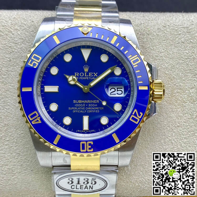 Best Replica Rolex Submariner Replica 116613LB-97203 1:1 Best Edition Clean Factory V4 Blue Bezel - Colareps