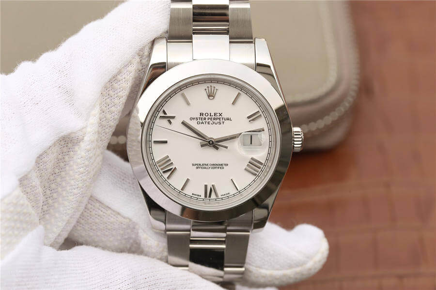 Best Replica Replica Rolex Datejust 41MM 1:1 Best Edition EW Factory White Dial - Colareps