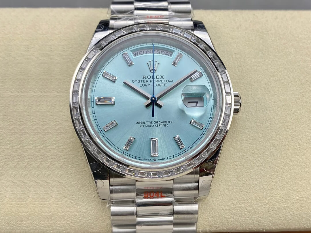 Best Replica Replica Rolex Day Date M228396TBR-0002 1:1 Best Edition GM Factory Ice Blue Dial - Colareps