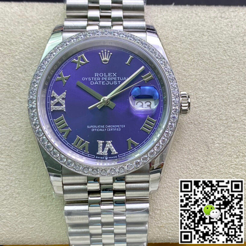 Best Replica Replica Rolex Datejust M126284RBR-0013 1:1 Best Edition EW Factory Purple Dial - Colareps