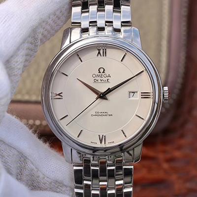 Best Replica Replica Omega De Ville Prestige 424.10.40.20.02.003 MKS Factory Mechanical Watches 1:1 Best Edition Swiss ETA9015 White Dial - Colareps