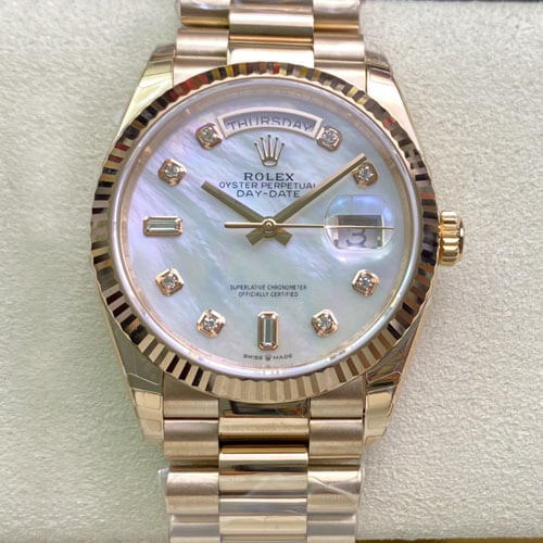 Best Replica Replica Rolex Day Date M128235-0029 1:1 Best Edition EW Factory Rose Gold - Colareps