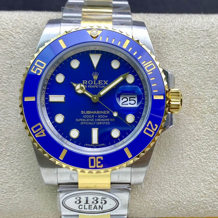 Best Replica Rolex Submariner Replica 116613LB-97203 1:1 Best Edition Clean Factory V4 Blue Bezel - Colareps