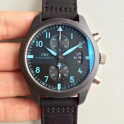 Best Replica Replica IWC Pilot Chronograph IW388003 ZF Factory 1:1 Best Edition Swiss ETA7750 Black Dial - Colareps