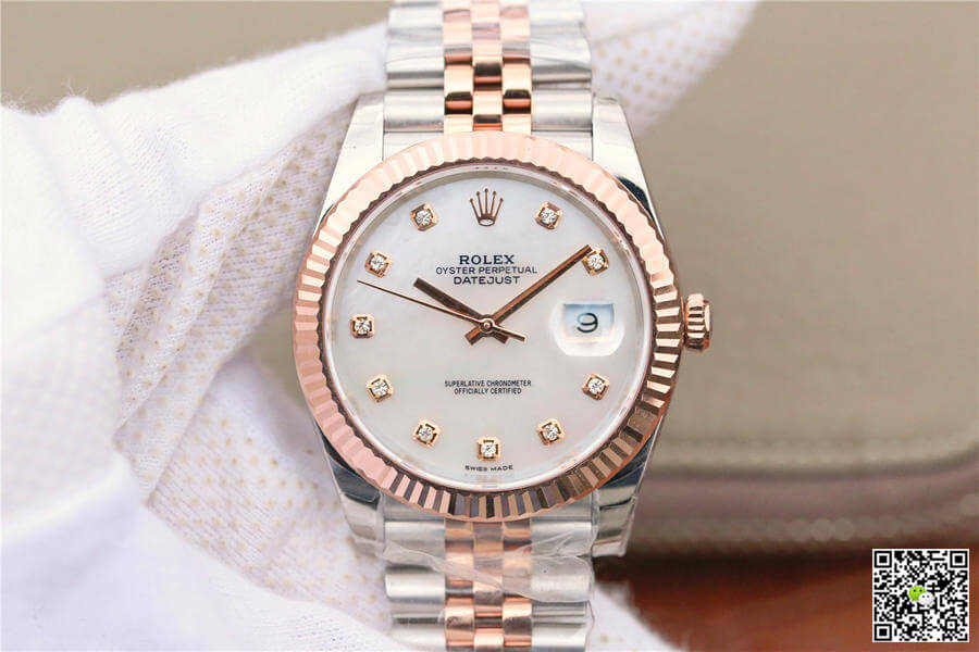 Best Replica Replica Rolex Datejust M126331-0014 1:1 Best Edition EW Factory Rose Gold Mother-Of-Pearl Dial - Colareps
