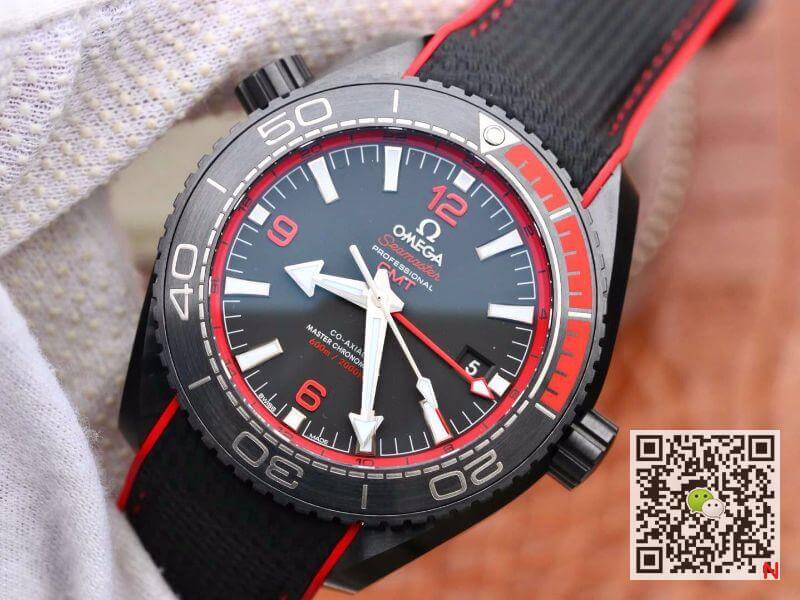 Best Replica Replica Omega Seamaster Planet Ocean 215.92.46.22.01.003 VS Factory 1:1 Best Edition Swiss ETA8906 Black Nylon Strap - Colareps