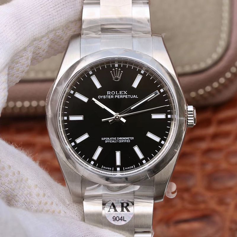 Best Replica Replica Rolex Oyster Perpetual 114300 39mm AR Factory 1:1 Best Edition Swiss ETA3132 Black Dial - Colareps