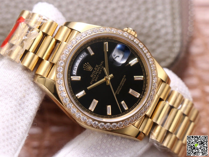 Best Replica Replica Rolex Day Date M228348RBR-0001 1:1 Best Edition EW Factory Black Dial - Colareps