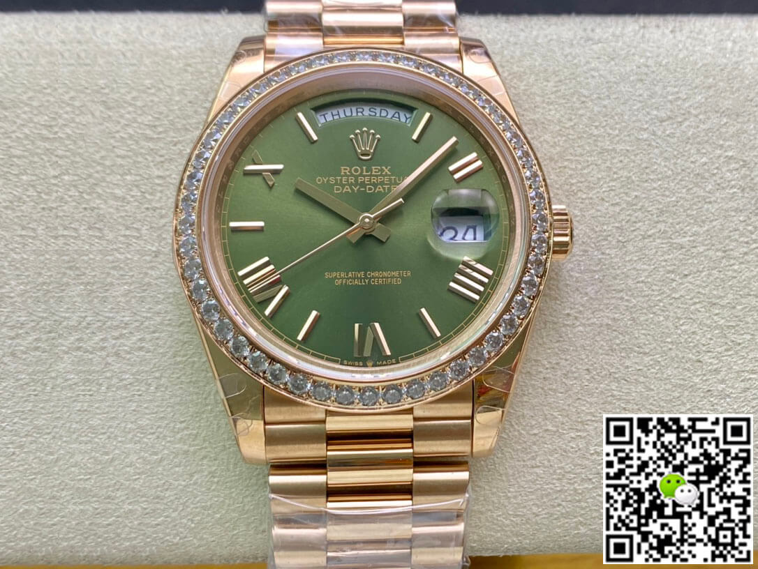 Best Replica Replica Rolex Day Date M228345RBR-0011 1:1 Best Edition EW Factory Green Dial - Colareps