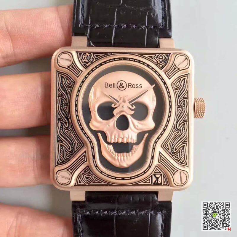 Best Replica Replica Bell   Ross BR 01 1:1 Best Edition Swiss ETA9015 Rose Gold - Colareps