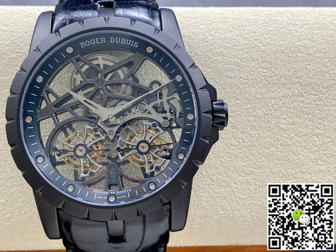 Best Replica Replica Roger Dubuis Excalibur RDDBEX0364 1:1 Best Edition YS Factory Tourbillon Skeleton Dial - Colareps
