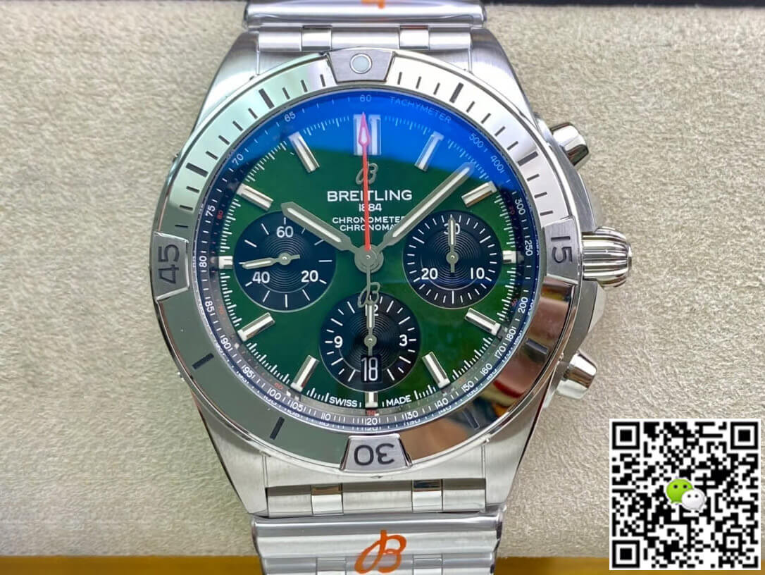 Best Replica Replica Breitling Chronomat AB01343A1L1A1 1:1 Best Edition GF Factory Green Dial - Colareps