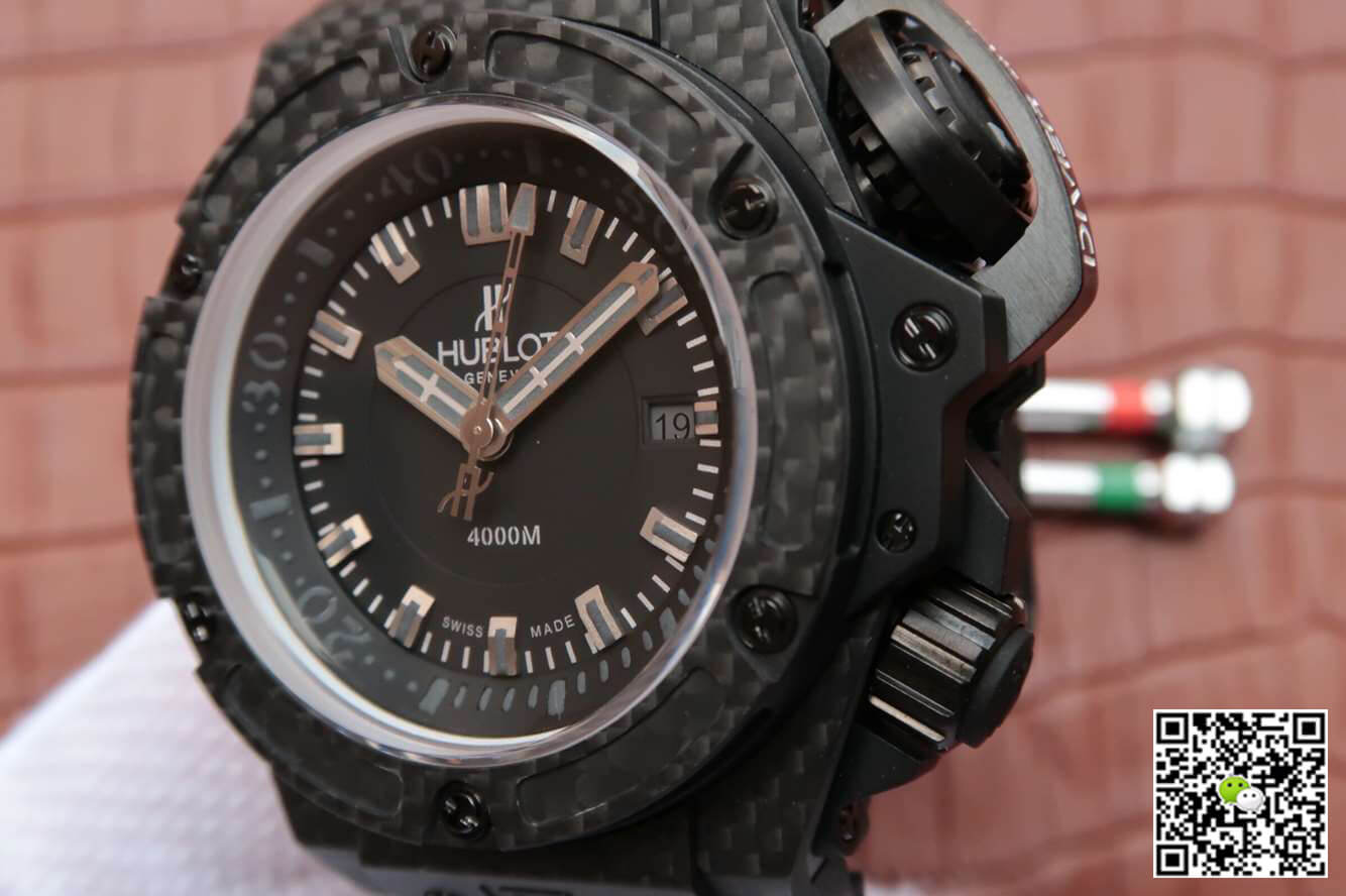 Best Replica Hublot Replica King Power Oceanographic 4000M 731.QX.1140.RX 1:1 Best Edition V6 Factory Forged Carbon Fiber - Colareps