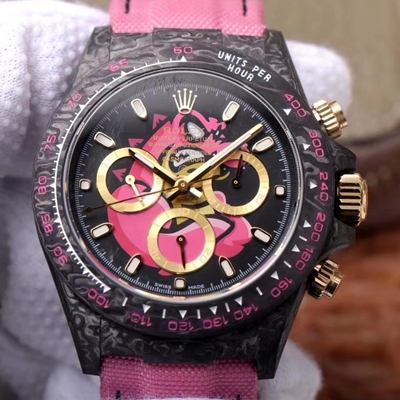 Best Replica Rolex Daytona Replica Cosmos Pink Exploded Dragon 1:1 Best Edition WWF Factory Swiss ETA7750 - Colareps