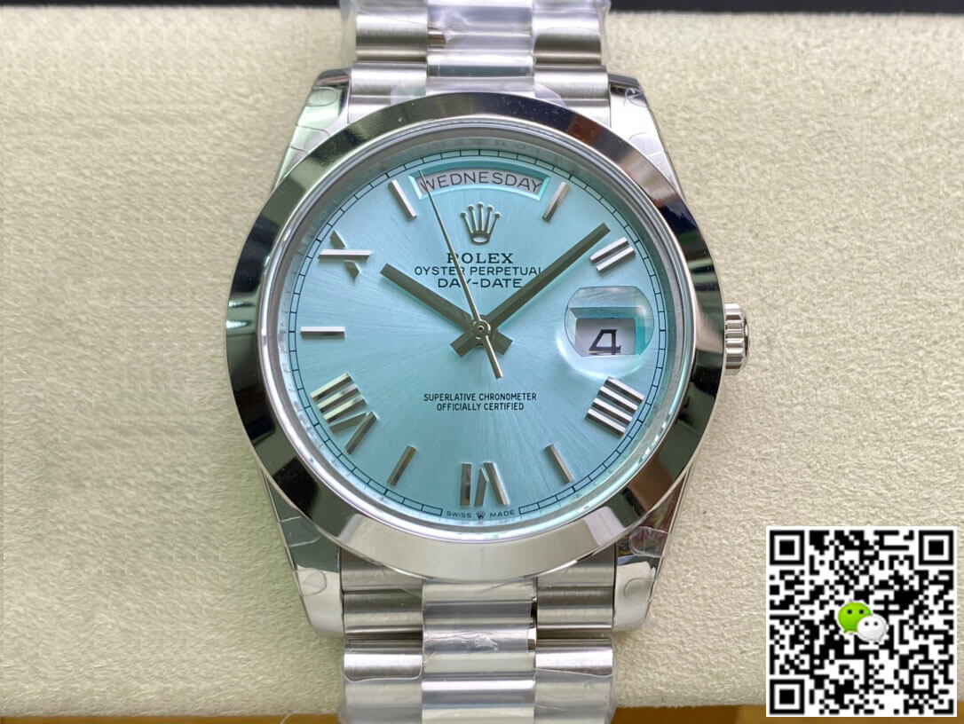 Best Replica Replica Rolex Day Date M228206-0044 1:1 Best Edition EW Factory Ice Blue Dial - Colareps