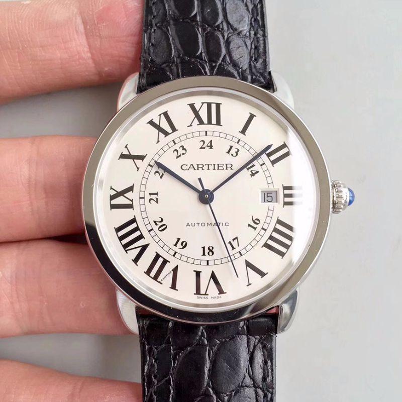 Best Replica Replica Ronde Solo De Cartier W6701010 ZF Factory Men Watches 1:1 Best Edition Swiss ETA9015 White Dial - Colareps