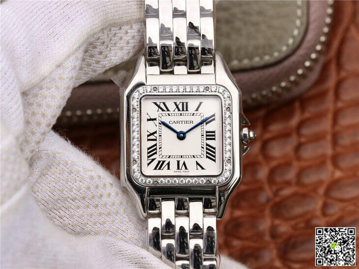 Best Replica Replica Panthere De Cartier W4PN0008 1:1 Best Edition GF Factory Diamond Silver Dial - Colareps