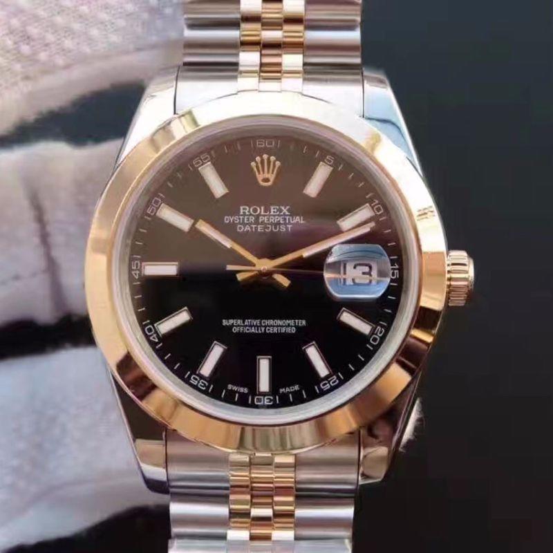 Best Replica Rolex Dupe Datejust 41mm 126303 Black Dial 1:1 Best Edition Swiss ETA3255 Gold Wrapped - Colareps