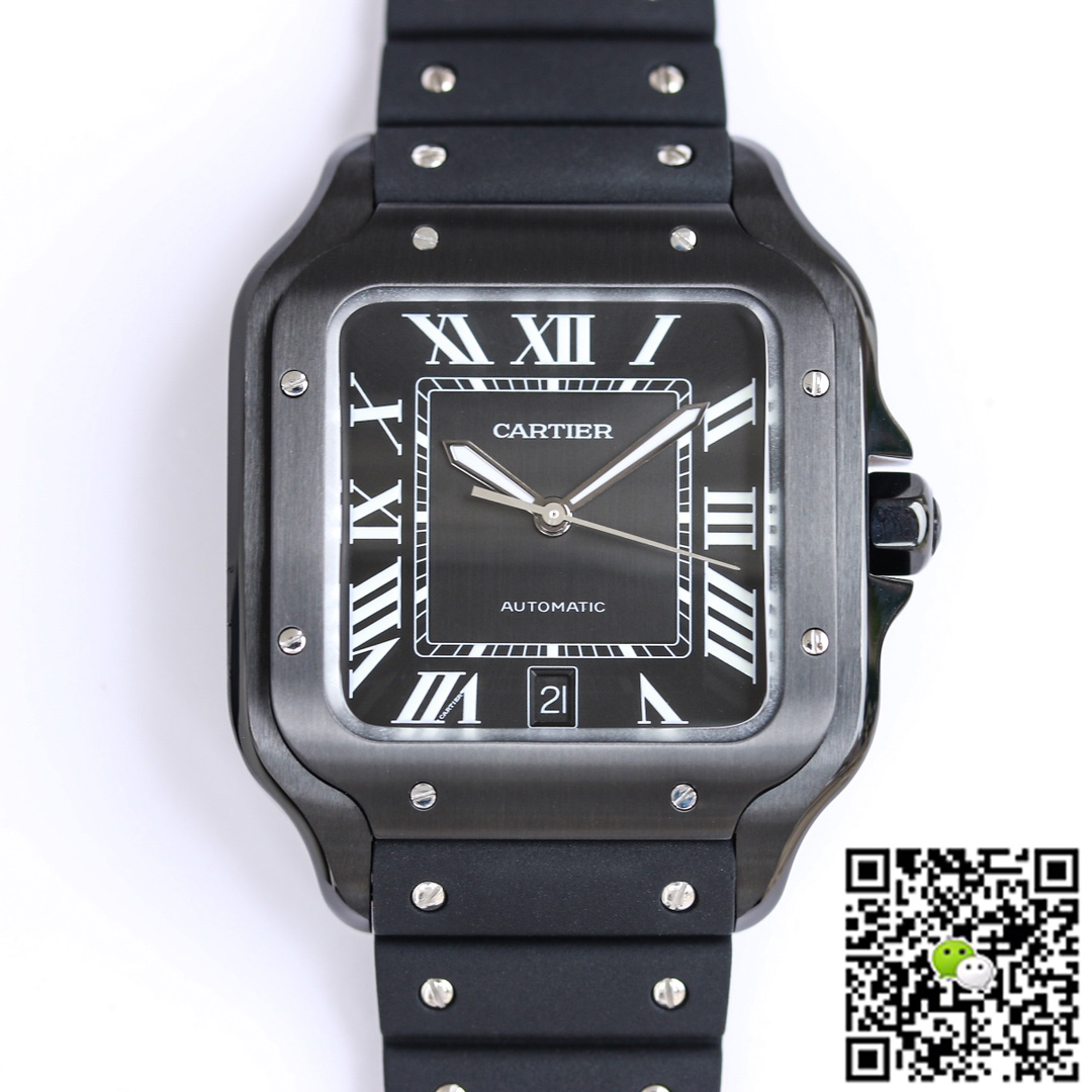 Best Replica Replica Cartier Santos WSSA0039 1:1 Best Edition GF Factory V2 Rubber Strap - Colareps