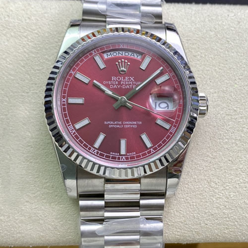 Best Replica Replica Rolex Day Date 118239 1:1 Best Edition EW Factory Cherry Dial - Colareps