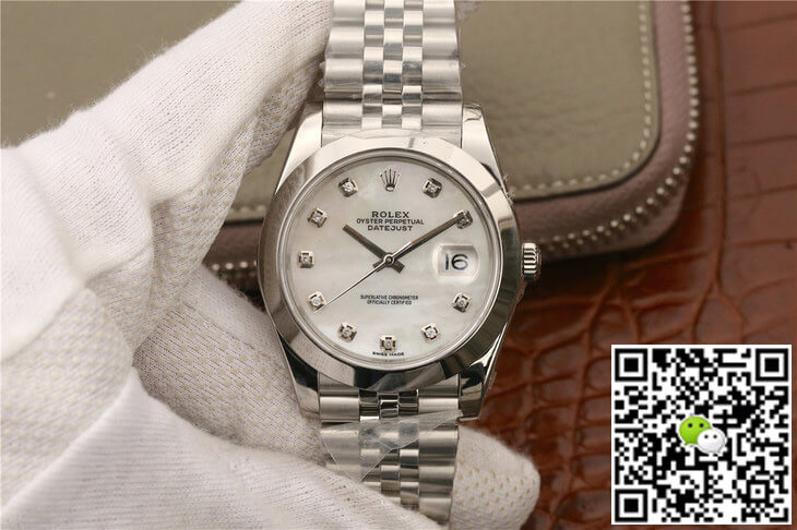 Best Replica Replica Rolex Datejust M126300 1:1 Best Edition EW Factory White Fritillary Dial - Colareps